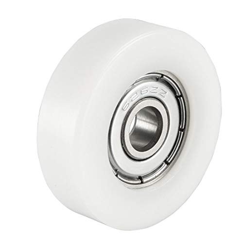 uxcell 4pcs 6x30x9mm Roller Idler Bearing Pulley Sliding Conveyor Wheel White