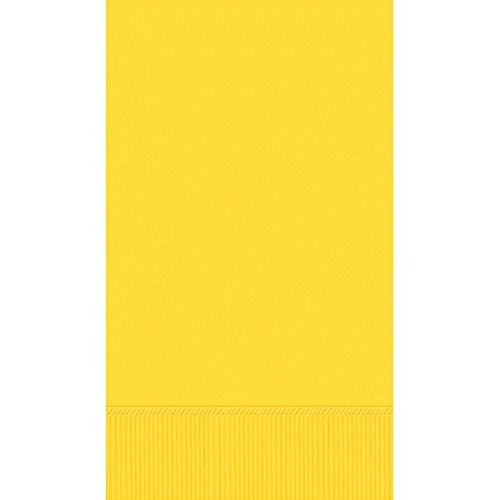 Sunshine Yellow 3-Ply Guest Towels | Party Supply | 192 ct.