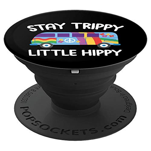 Stay Trippy Hippie Peace Sign Vintage Van - PopSockets Grip and Stand for Phones and Tablets