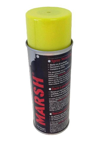 MARSH Stencil Ink, 11 oz Spray Can, Yellow