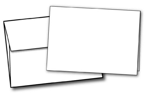 5" X 7" Heavyweight Blank White Greeting Card Sets (40 Cards & Envelopes)