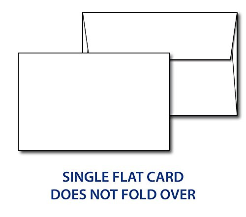 Heavyweight Blank White Half Sheet (5 1/2" x 8 1/2") Cards with Envelopes - 40 Cards & Envelopes