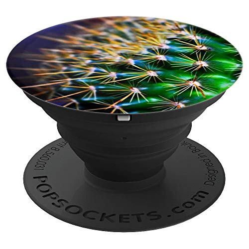 Cool Cactus Pattern Design Blue and Green Background - PopSockets Grip and Stand for Phones and Tablets