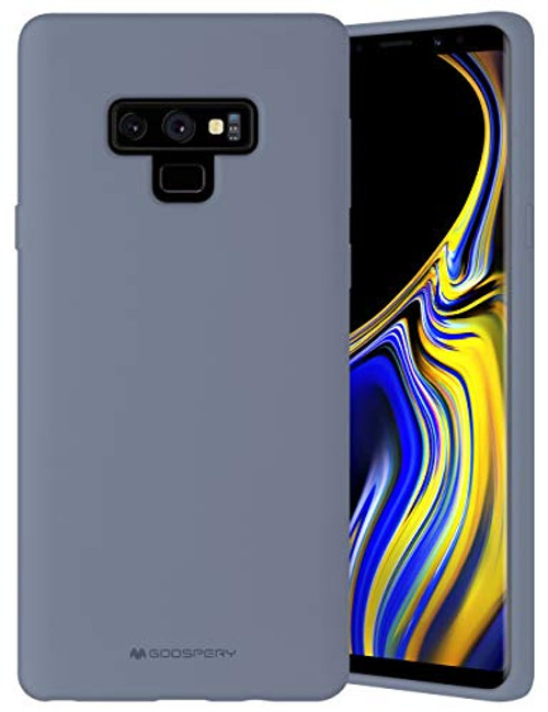 Goospery Liquid Silicone Case for Samsung Galaxy Note 9 (2018) Jelly Rubber Bumper Case with Soft Microfiber Lining (Lavender Gray) NT9-SLC-LGRY