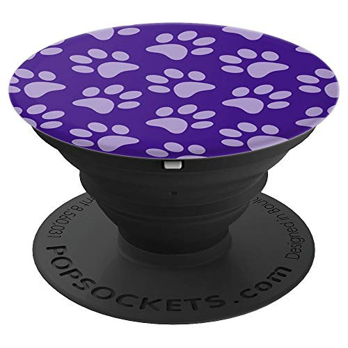 Purple Violet Dog Cat Paw Print Pattern Doggy Kitten Zx - PopSockets Grip and Stand for Phones and Tablets Purple Violet Dog Cat Paw Print Pattern Doggy Kitten Zx - PopSockets Grip and Stand for Phones and Tablets