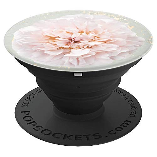Pressed Large Flower Floral Light Pink Paper Botanical - PopSockets Grip and Stand for Phones and Tablets