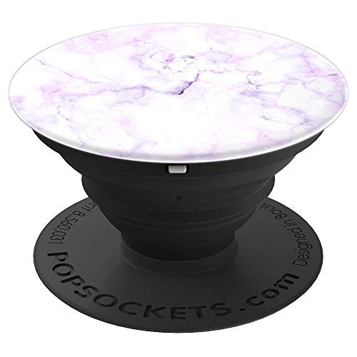 Light Purple and White Marble - Pattern Series - PopSockets Grip and Stand for Phones and Tablets