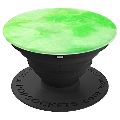 Lime Green and White Marble Texture Phone Grip Accessory - PopSockets Grip and Stand for Phones and Tablets