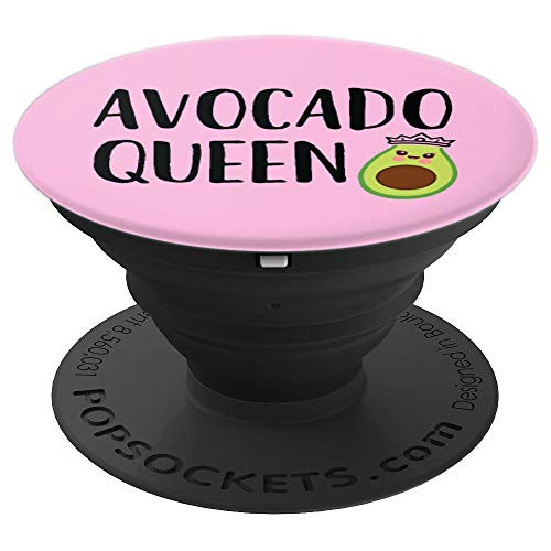 Cute Avocado Queen Pink for Girls, Women - PopSockets Grip and Stand for Phones and Tablets