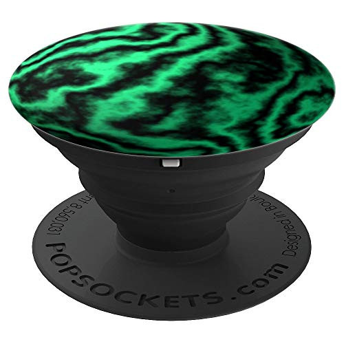 Black and Green Marble - Pattern Series - PopSockets Grip and Stand for Phones and Tablets