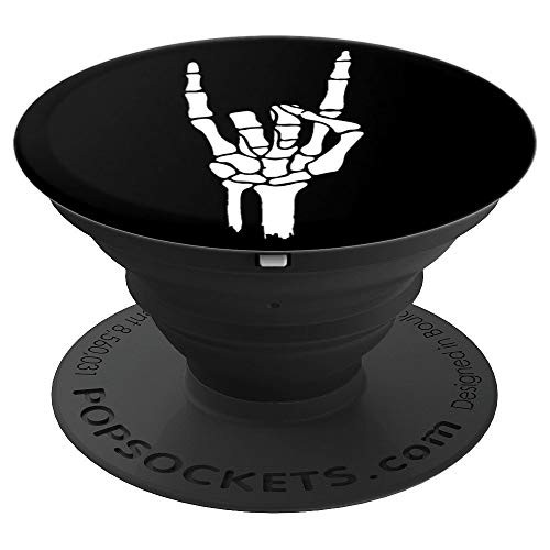 PopSocket: Skeleton Devil Horns Rock And Roll Hand Sign - PopSockets Grip and Stand for Phones and Tablets