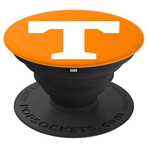 PopSockets: Letter T Tennessee State TN Pride Orange White - PopSockets Grip and Stand for Phones and Tablets PopSockets: Letter T Tennessee State TN Pride Orange White - PopSockets Grip and Stand for Phones and Tablets