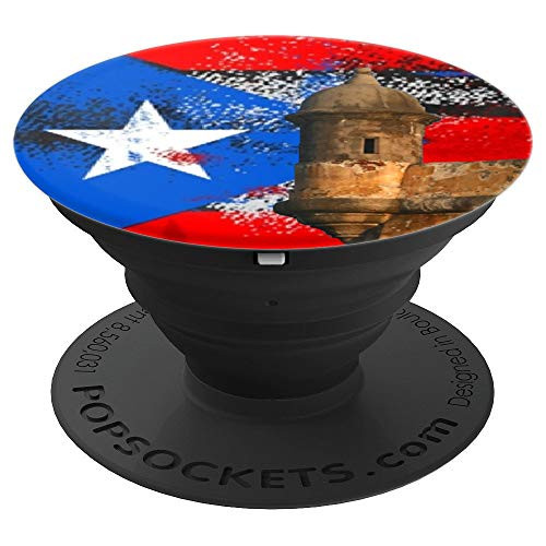 Puerto Rico Flag Showing Pride Stand With Puerto Rico - PopSockets Grip and Stand for Phones and Tablets