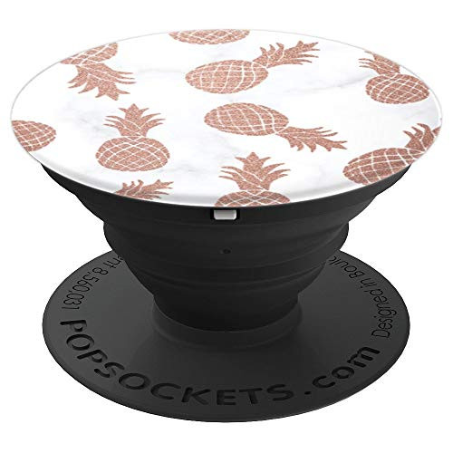 Matte Rose Gold Pineapple White Marble Design - PopSockets Grip and Stand for Phones and Tablets Matte Rose Gold Pineapple White Marble Design - PopSockets Grip and Stand for Phones and Tablets