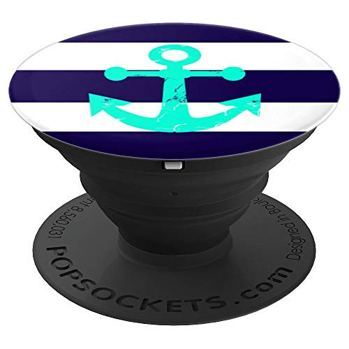 Navy Blue, White, and Teal Anchor - Design Series - PopSockets Grip and Stand for Phones and Tablets Navy Blue, White, and Teal Anchor - Design Series - PopSockets Grip and Stand for Phones and Tablets