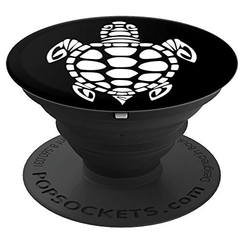 Pop out Phones Collapsible holder black white Turtles - PopSockets Grip and Stand for Phones and Tablets