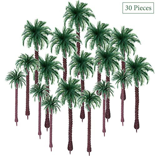 30 Pieces Model Coconut Palm Tree Scenery Model Tree Mixed Model Trees for Model Train Railway Architecture Diorama DIY Scenery Landscape (Style 2) 30 Pieces Model Coconut Palm Tree Scenery Model Tree Mixed Model Trees for Model Train Railway Architecture Diorama DIY Scenery Landscape (Style 2)