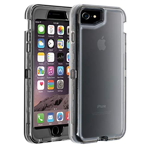 Co-Goldguard iPhone 7 Case Clear iPhone 8 Cover NO Screen Heavy Duty Hybrid Dual Layer Rugged Cover Shockproof Shell Hard PC and Soft TPU Bumper Protective Case Design for iPhone 7/8 4.7Crystal Black