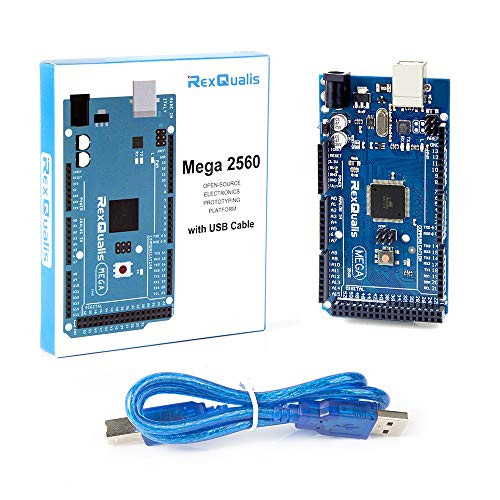 REXQualis Arduino MEGA 2560 R3 Board ATmega2560 ATMEGA16U2 + USB Cable Compatible with Arduino