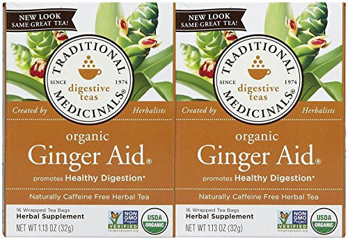Traditional Medicinals Organic Ginger Aid Herbal Wrapped Tea Bags - 16 ct - 2 Pack