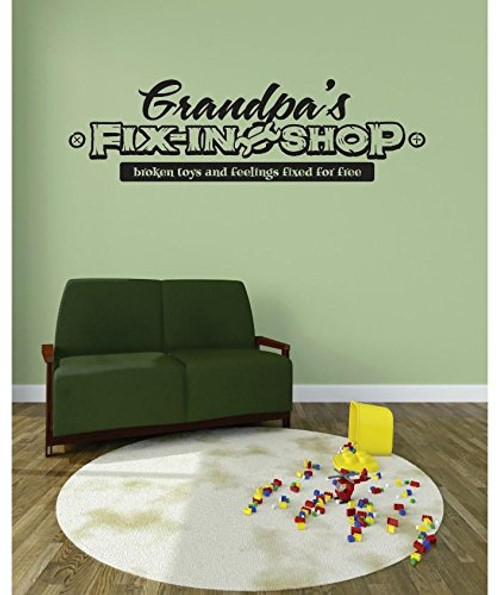 Design with Vinyl RE 1 C 2374 Grandpas Fixing Shop Image Quote Vinyl Wall Decal Sticker, 12 x 18", Black Design with Vinyl RE 1 C 2374 Grandpas Fixing Shop Image Quote Vinyl Wall Decal Sticker, 12 x 18", Black