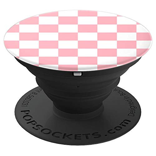 Checkerboard Pink & White - Checkered Chess Board Gift - PopSockets Grip and Stand for Phones and Tablets Checkerboard Pink & White - Checkered Chess Board Gift - PopSockets Grip and Stand for Phones and Tablets
