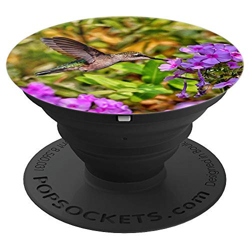 Hummingbirds - Birds - Nature - Purple Flowers Phone Grip - PopSockets Grip and Stand for Phones and Tablets Hummingbirds - Birds - Nature - Purple Flowers Phone Grip - PopSockets Grip and Stand for Phones and Tablets
