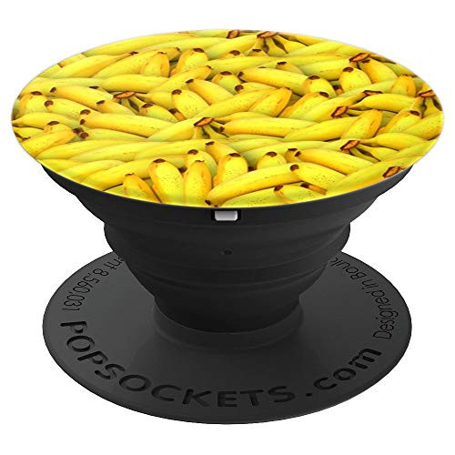 Yellow Color Banana Fruit Pattern - PopSockets Grip and Stand for Phones and Tablets