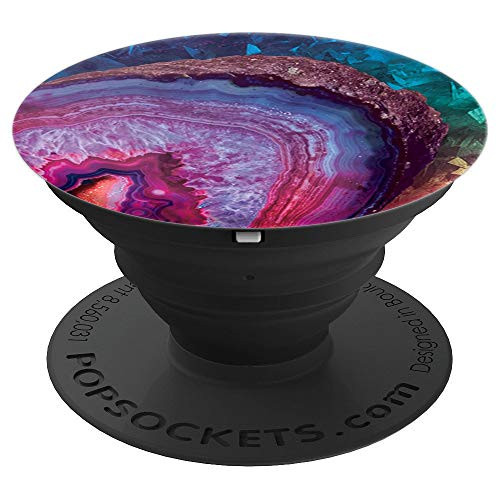 Crystal Geode Mineral Marble Agate Pattern with Red and Blue - PopSockets Grip and Stand for Phones and Tablets Crystal Geode Mineral Marble Agate Pattern with Red and Blue - PopSockets Grip and Stand for Phones and Tablets