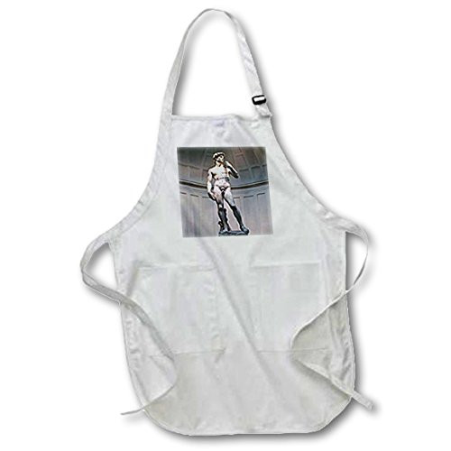 3dRose Michaelangelos David Statue Black Full Length Apron