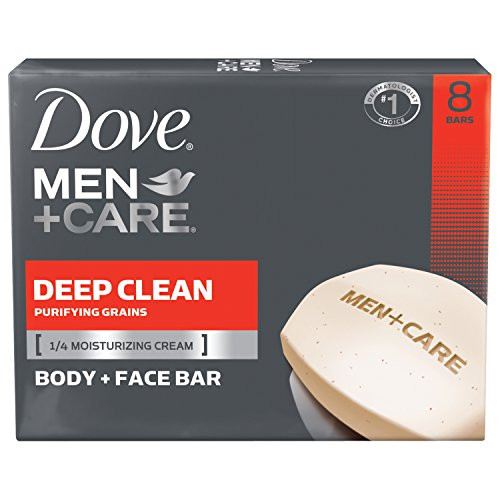 Dove Men+Care Body and Face Bar, Deep Clean 4 oz, 8 Bar Dove Men+Care Body and Face Bar, Deep Clean 4 oz, 8 Bar