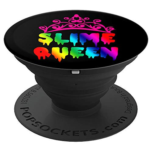 Slime Queen Pink Crown Colorful - PopSockets Grip and Stand for Phones and Tablets