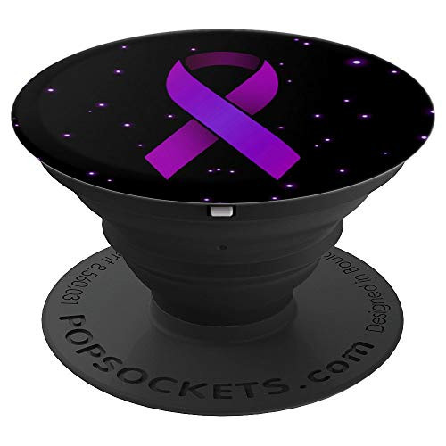 Alzheimer's Awareness - Purple Ribbon - PopSockets Grip and Stand for Phones and Tablets Alzheimer's Awareness - Purple Ribbon - PopSockets Grip and Stand for Phones and Tablets