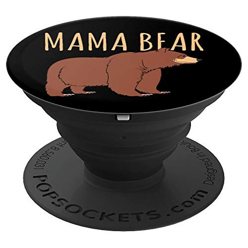 Funny Brown Mama Bear Lover Gift - PopSockets Grip and Stand for Phones and Tablets
