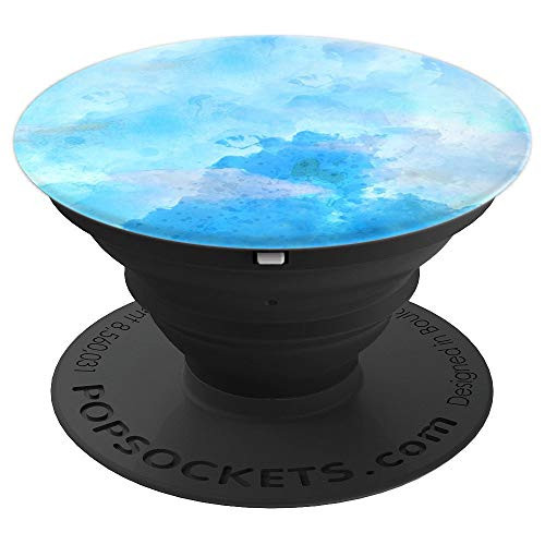 cool cloud &sky light baby blue &white watercolor,cute gift - PopSockets Grip and Stand for Phones and Tablets