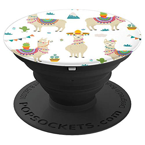 Cute Llama Alpaca Pattern on White for aztec Lover Gift - PopSockets Grip and Stand for Phones and Tablets Cute Llama Alpaca Pattern on White for aztec Lover Gift - PopSockets Grip and Stand for Phones and Tablets