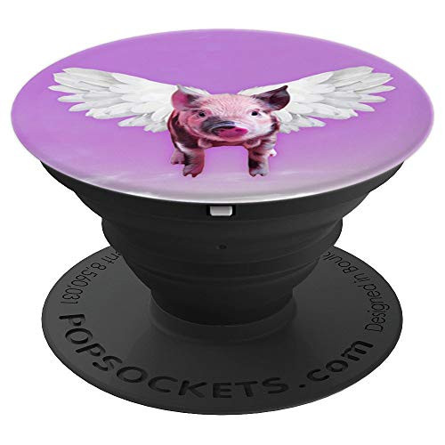 Flying Pig Pink Purple - PopSockets Grip and Stand for Phones and Tablets