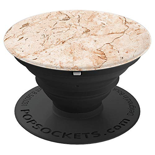 White Brown Gray Marble Design - PopSockets Grip and Stand for Phones and Tablets