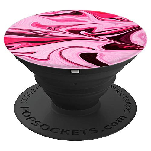 Pink Strawberry Swirl Abstract - PopSockets Grip and Stand for Phones and Tablets