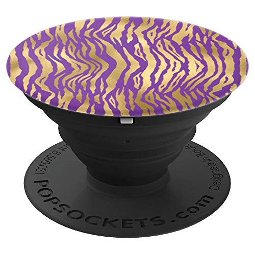 Purple zebra animal print design for girl women boy or girl - PopSockets Grip and Stand for Phones and Tablets