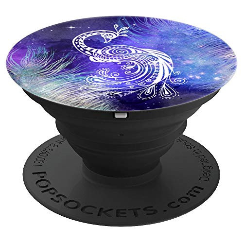 Peacock phone stand peacock on purple galaxy feather - PopSockets Grip and Stand for Phones and Tablets Peacock phone stand peacock on purple galaxy feather - PopSockets Grip and Stand for Phones and Tablets