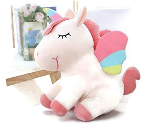 Jax & Olivia Super Soft Stuffed Unicorn Bestie with Rainbow Wings - Plush Unicorn - Unicorn Toys (Pink)
