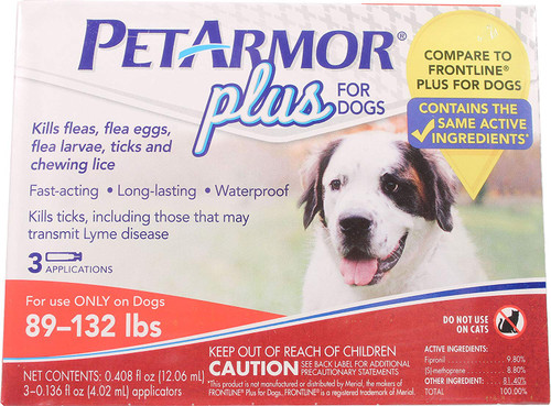 PetArmor 3 Count Plus for Dogs Flea and Tick Squeeze-On