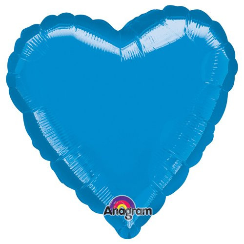Anagram 16235 Heart - Blue Foil Balloon 32",
