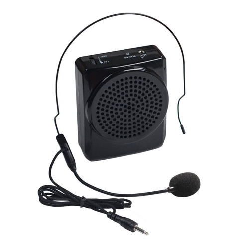 DuaFire Voice Amplifier Portable Microphone with Waistband for Classroom Teachers, Speakers, Yoga Instructors, Gym Directors, Coaches, Presentations, Seniors and Tour Guides (Black)