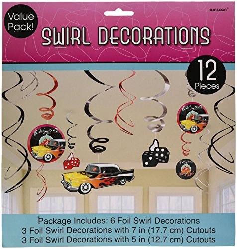 Amscan 50's Value Pack Swirl Party Decorating Kits, 6 Ct.