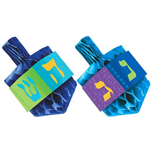 Hanukkah Honeycomb Paper Dreidel Centerpiece Set | Party Decoration, 24 Ct.