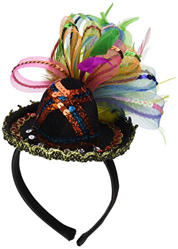 Amscan Cinco De Mayo Black Sequined Sombrero Headband | Party Accessory | 6 Ct.