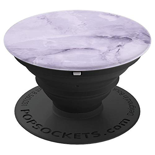 Light Purple Swirls of lavender Violet White - PopSockets Grip and Stand for Phones and Tablets