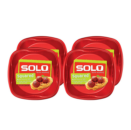 Solo Plastic Party Plates, Red, 10 Inch, 120 Count,
